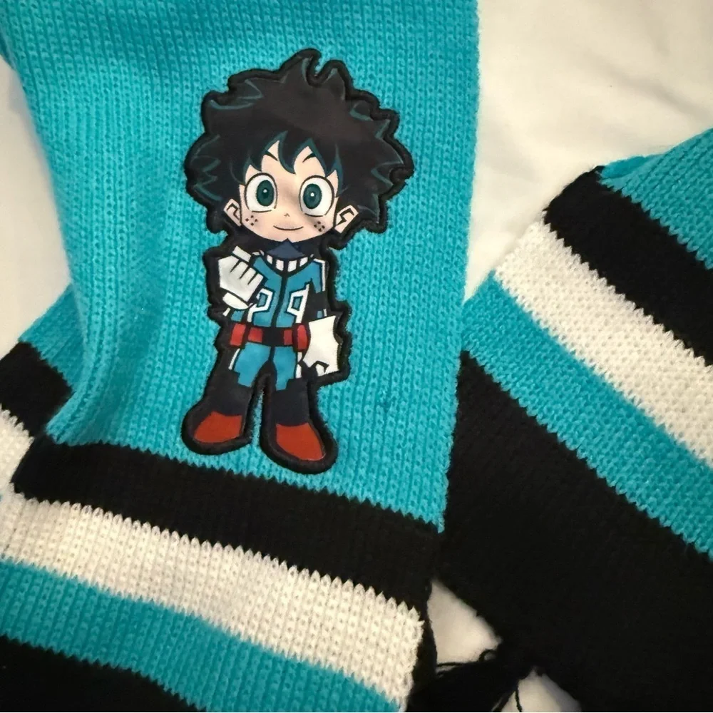 NWOT My Hero Academia Knit Scarf with Fringe *Imperfect*